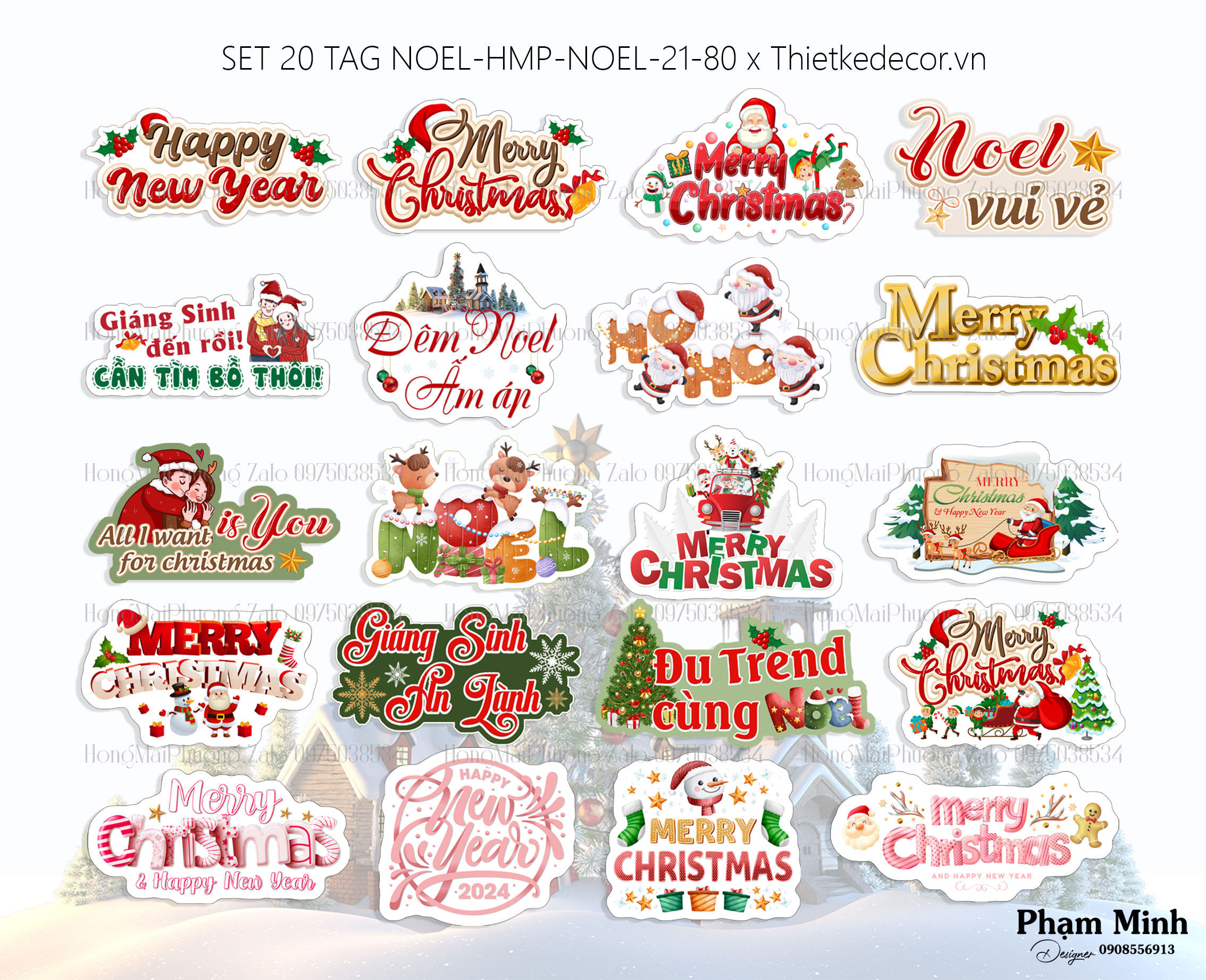 File Tag Noel cầm tay chụp ảnh checkin